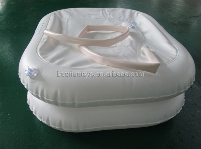 Heavy Duty Vinyl Portable Inflatable Hair Wash Basin Durable Plastic Blow Up Hairdressing Salon