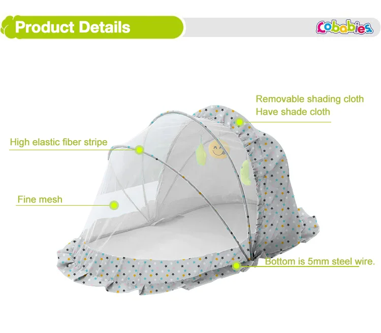 Hochwertige faltbare Baby-Regenschirm-Moskitonetze für Babybett, Baby-Haushalts-Reise-Moskito-Zelt /