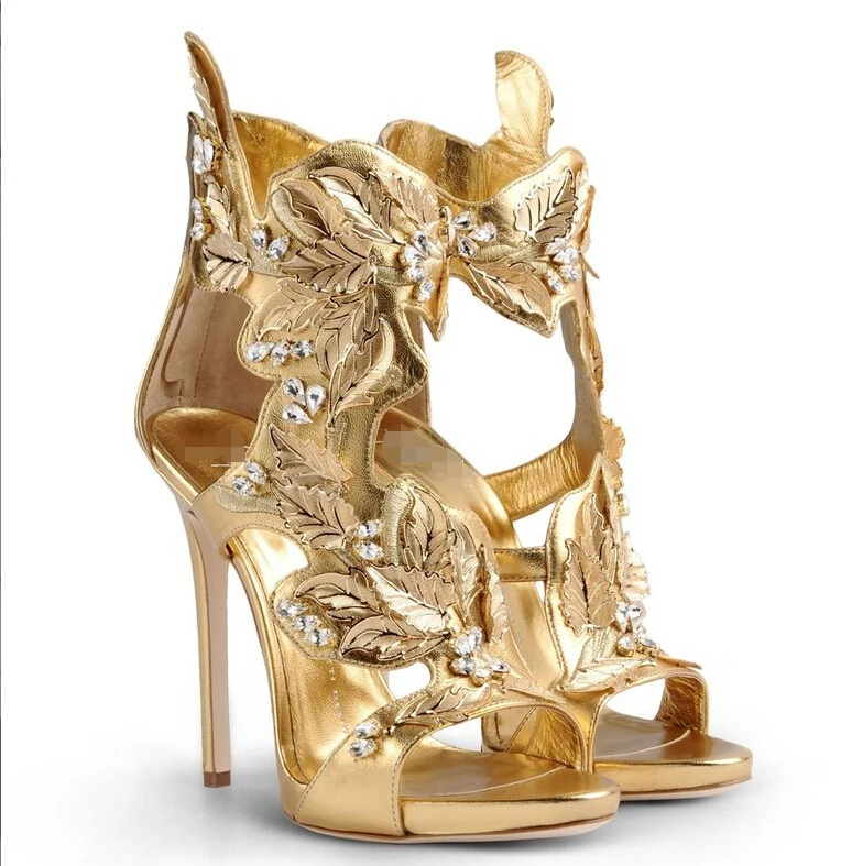 gold diamond heels
