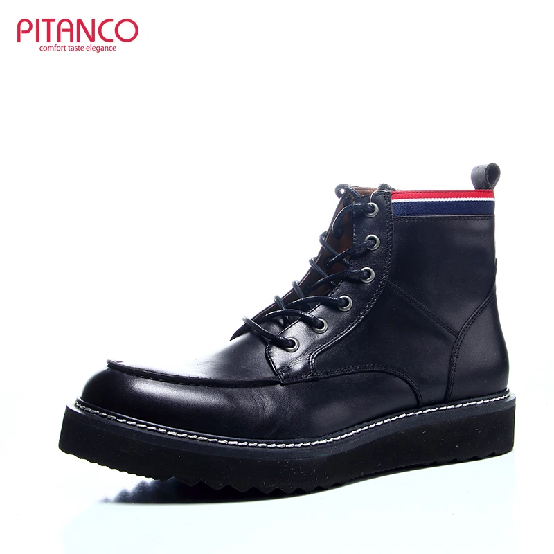 High quality calf hide leather fashion Martin boots for men