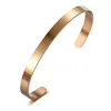 Fashion Stainless Steel Letter Engraved Gold Elegant Custom Bracelet For Women Jewelry