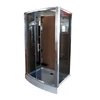 Corner standing shower room, cheap shower enclosure with gray glass