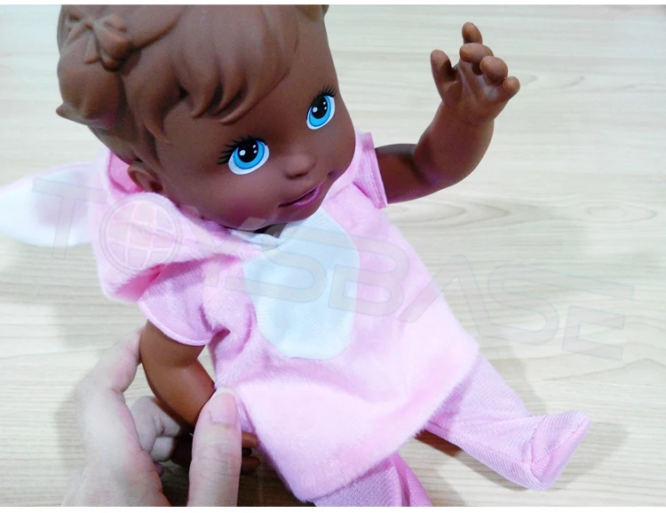 DDC259431 11.5 Inch Wholesale Black Plastic Dolls For Kids Baby Doll Baby Black Doll Head_2.jpg