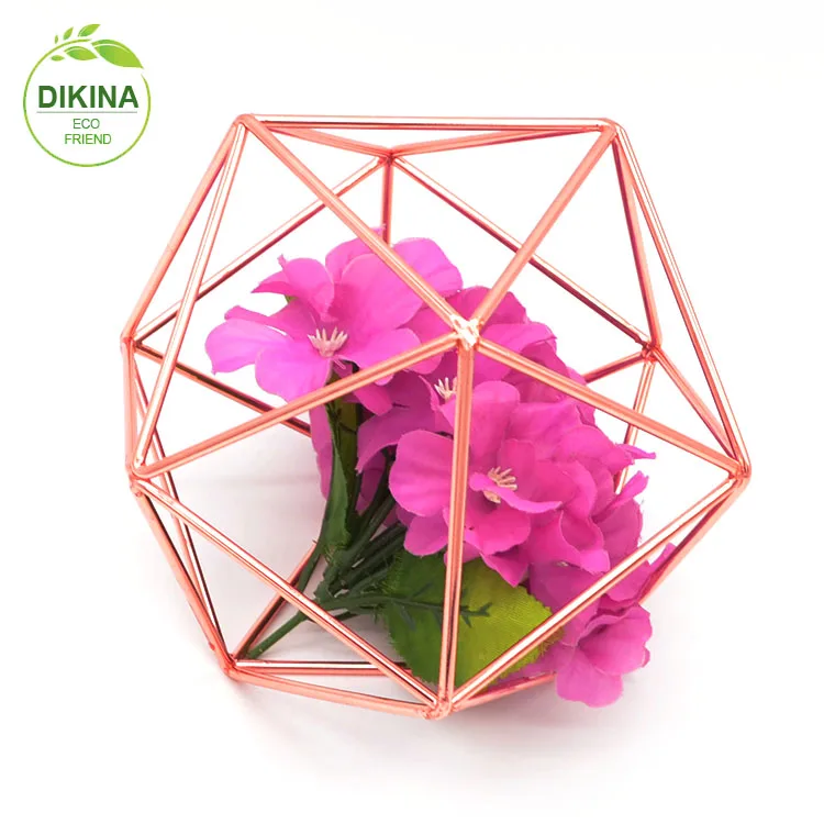 2018 ||| This can be done in gold &silver & copper ||| wholesale bulk metal framed geometric terrarium glass