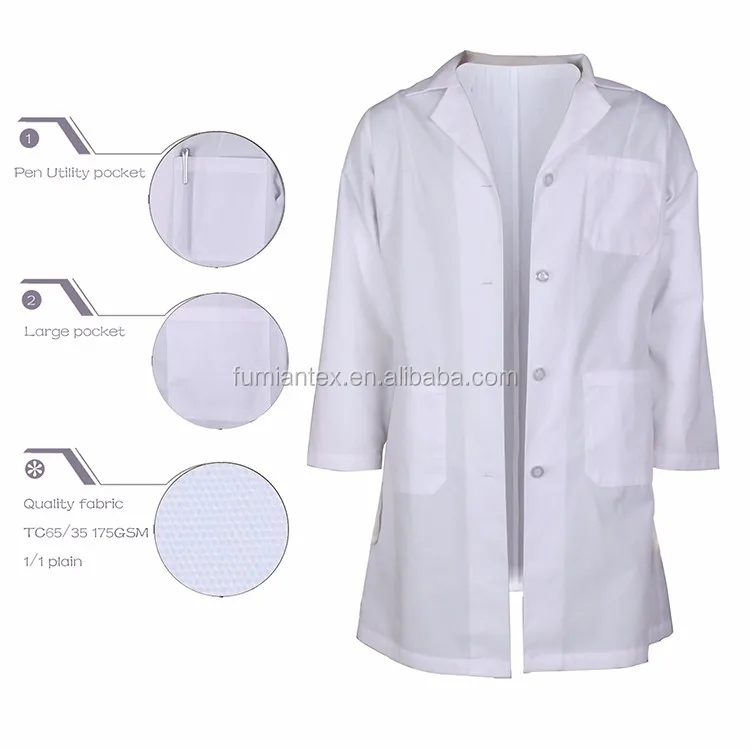 Standard Design Practical Long Sleeve Physician Unisex Lab Coats Buy