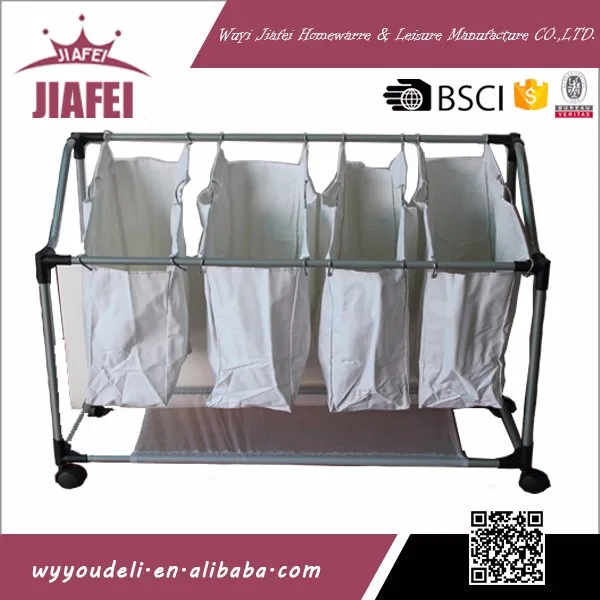 Good Reputation High Quality Plastic Laundry Cart Clothes Rack Trolley