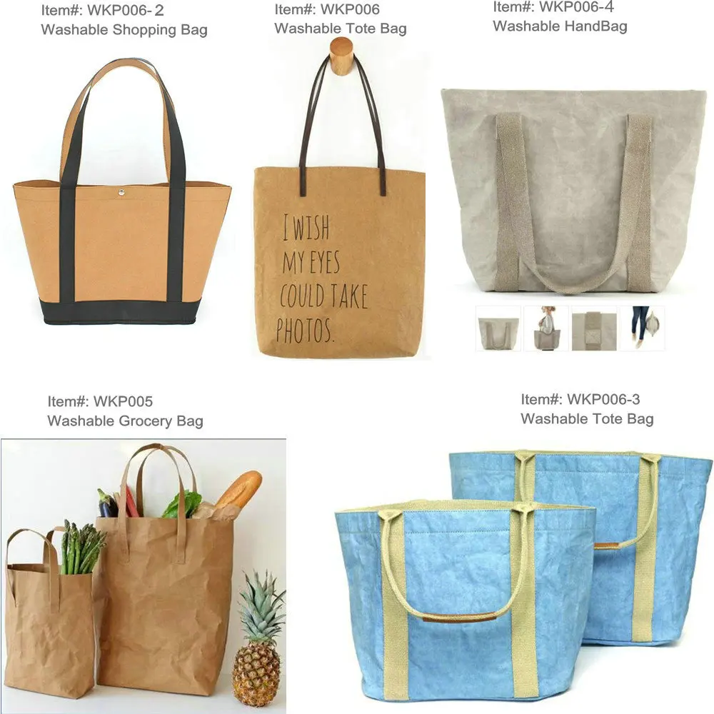 Eco-friendly Reusable Custom Washable Kraft Paper Bag For Storage - Buy ...