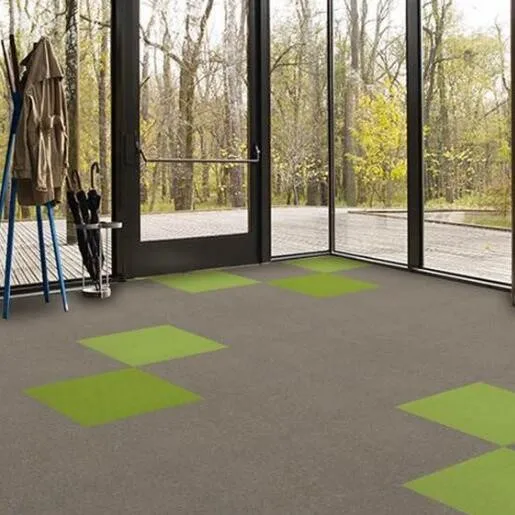 Plain Color 100sd Nylon Fireproof Commercial Black And White Carpet