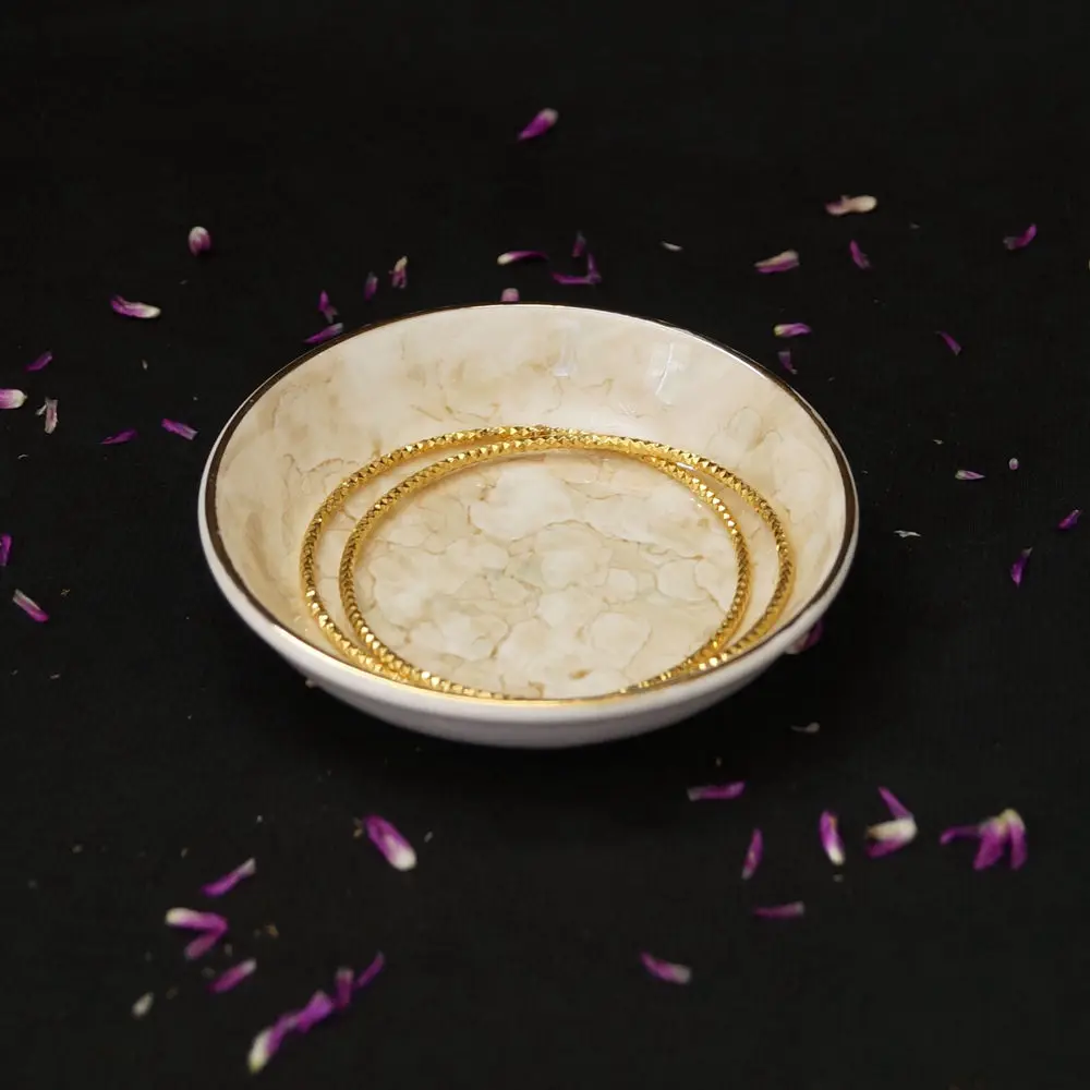 Handmade Novei Design Jewellery Tray Gold Ceramic Plate Buy Jewellery