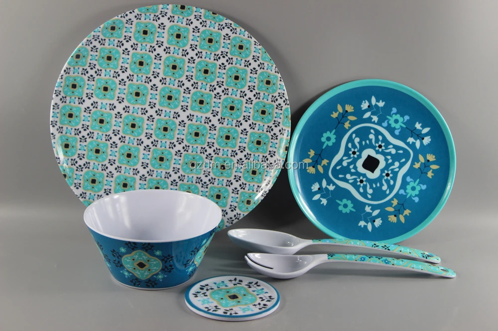 2015 Spring Print Melamine Dinner Set