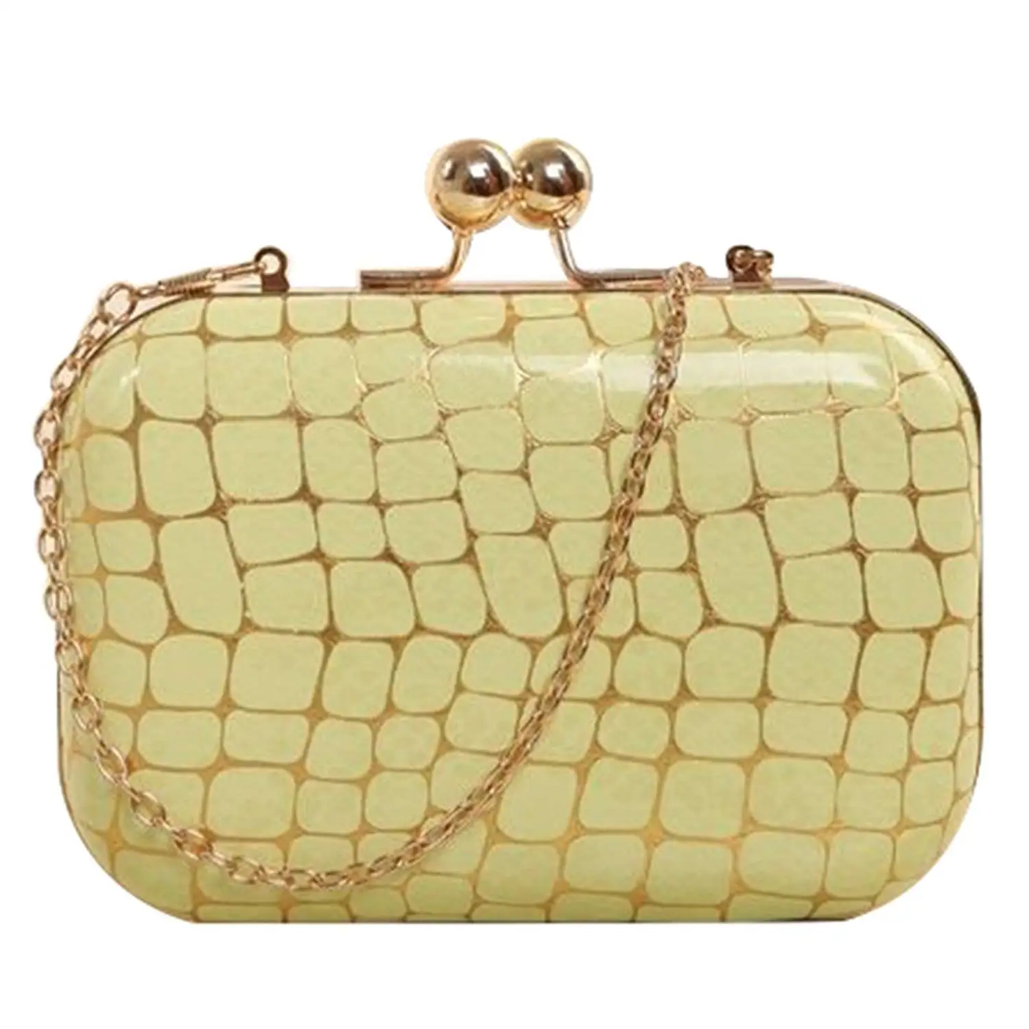 Retro Stone pattern Girls Shoulder Bag - TOOGOO(R)Retro Stone pattern PU leather Women's mini evening bag fashion clutch banquet bag girls shoulder bag Messenger bag, Green