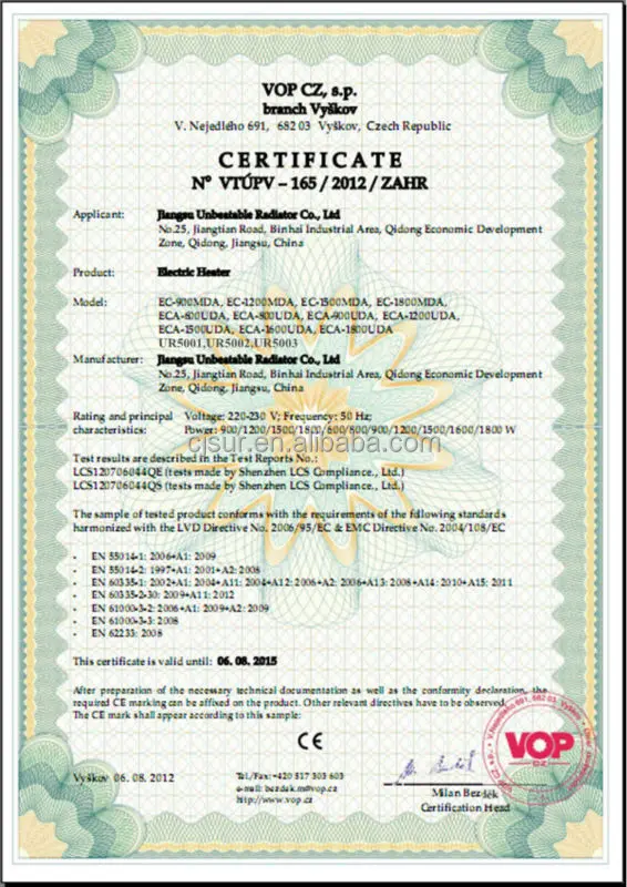 CE for ECA,ECB,UR5001 5002 5003