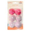 red and pink pack of 6 set round ball cat scratching toy