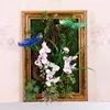 2017 Yiwu Aimee New design wooden bed 3D orchid cut flower photo frame (AM-FFR03)