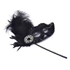 high quality pink feather masquerade mask from cnfeather
