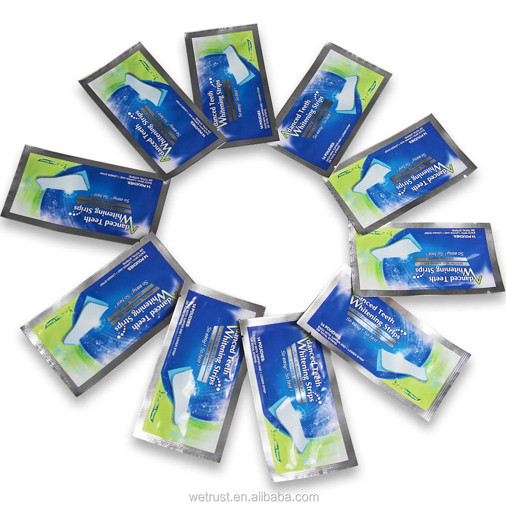 14pcs/pack Teeth Whitening Strips Non Peroxide Gel Strips ...