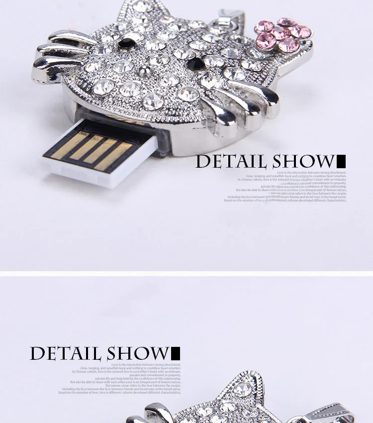 Novelty Jewellery Cartoon Hello Kitty 4GB Flash Memory USB - ANKUX.COM