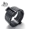 Mens Ring, Combined Password Stainless Steel Band, Silver