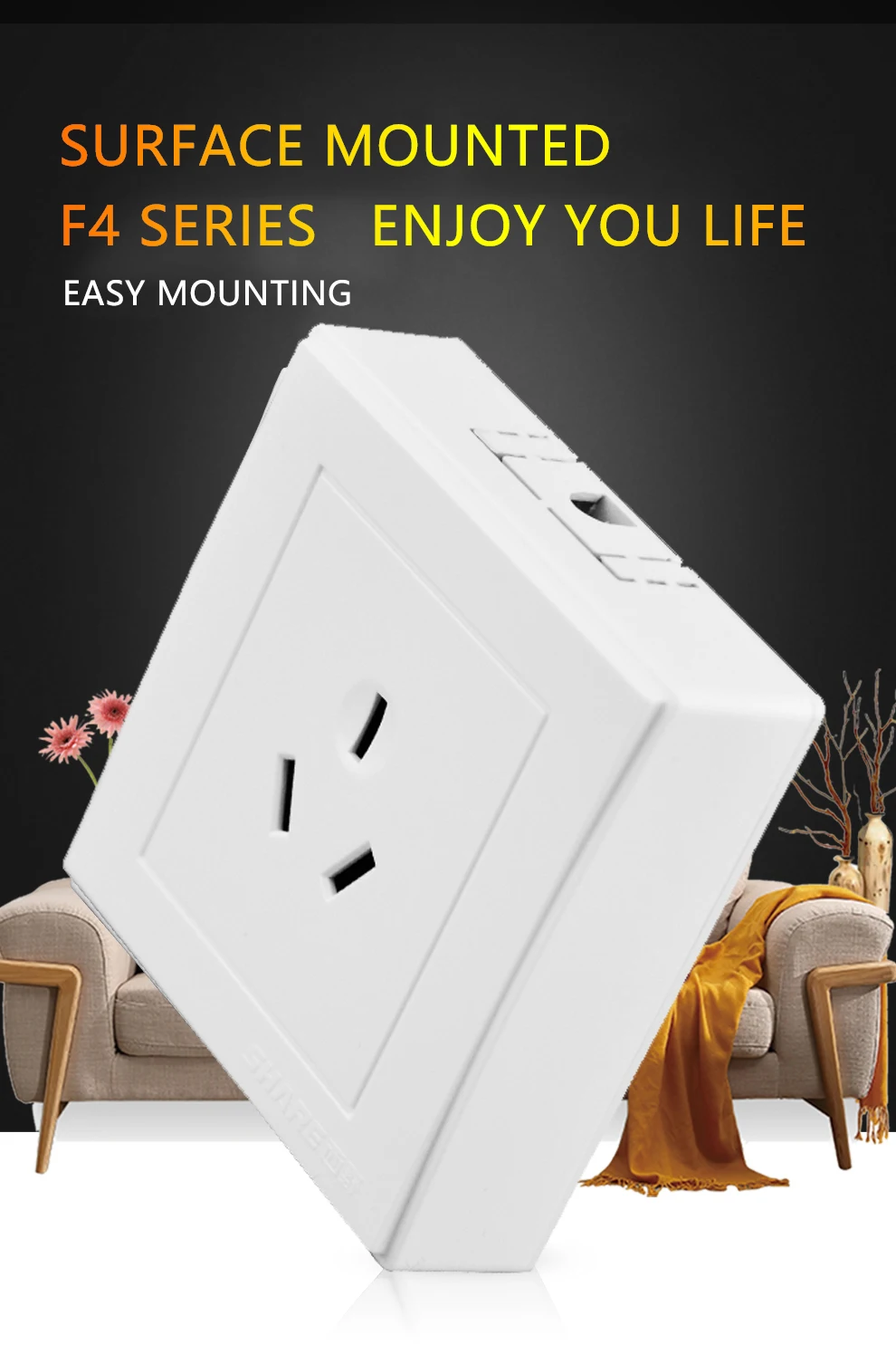 Share Surface Mounted White Panel 3 Pins Air Conditioner Electrical