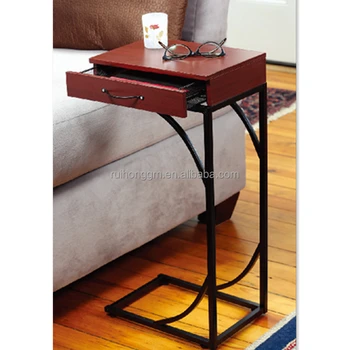 New Design Metal Folding Coffee Table With Drawers Sofa Side Table