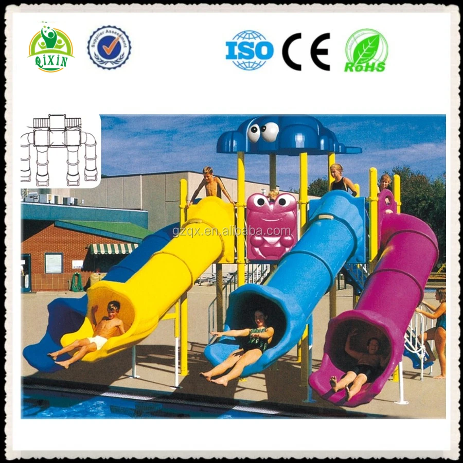 Children Water Spray Plastic Water Park Playground Equipment Slide