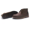 Leather upper in a casual boot with reinforced seams