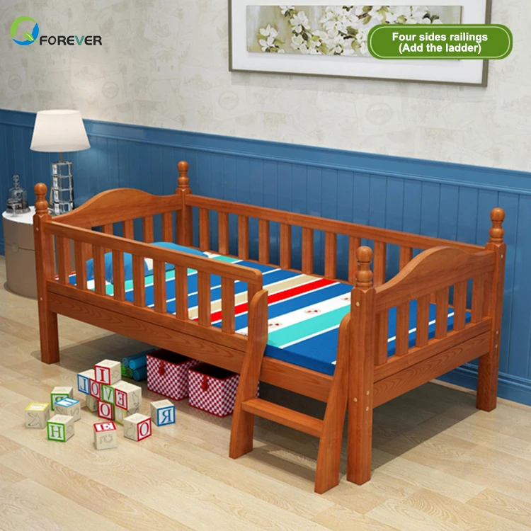 Solid Wood Child Single Bed Bedroom Simple Modern Single Bed Children'S