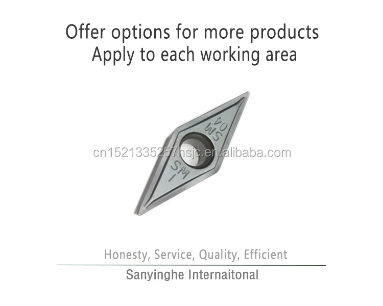 Best quality VCMT160404-SM IC907 cnc carbide blade rhombic shape external turning tools lathe cutter tool turning inserts