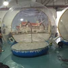 Outdoor yard decoration clear 0.55mm pvc life size excellent quality commercial decorative inflatable snow globe for Christmas