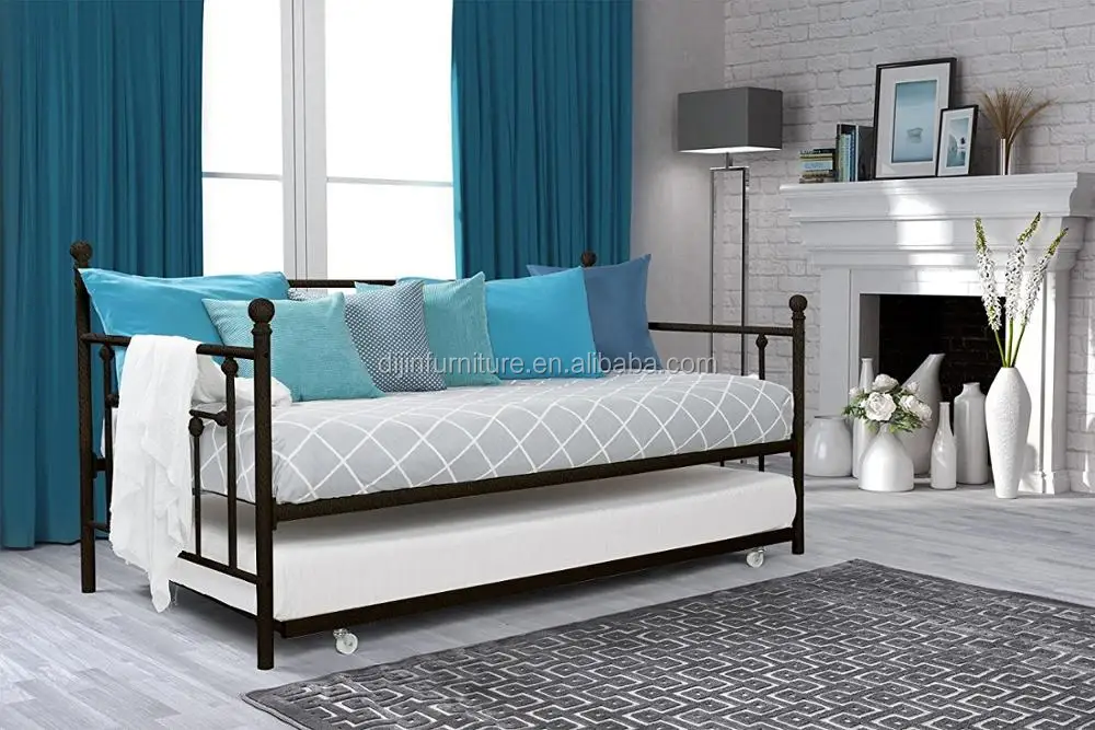 Manila Metal Daybed And Trundle,Full Size Daybed And Twin Size Trundle