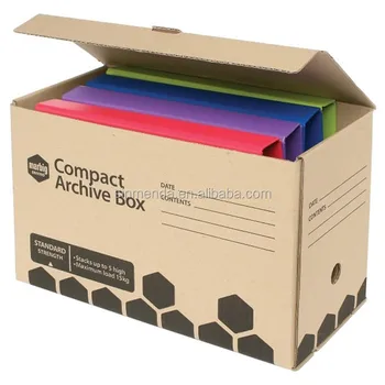 corrugated storage boxes