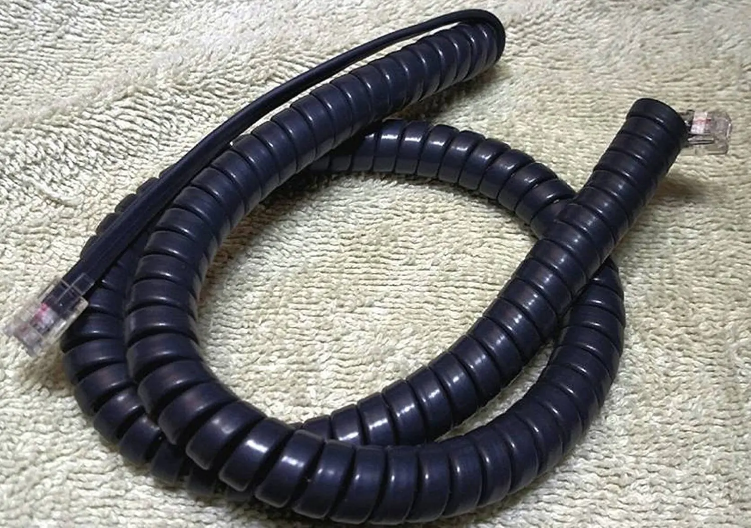 Get Quotations · Lot of 5 Black (Charcoal Gray) 12' Ft Phone Handset Cords  for Inter