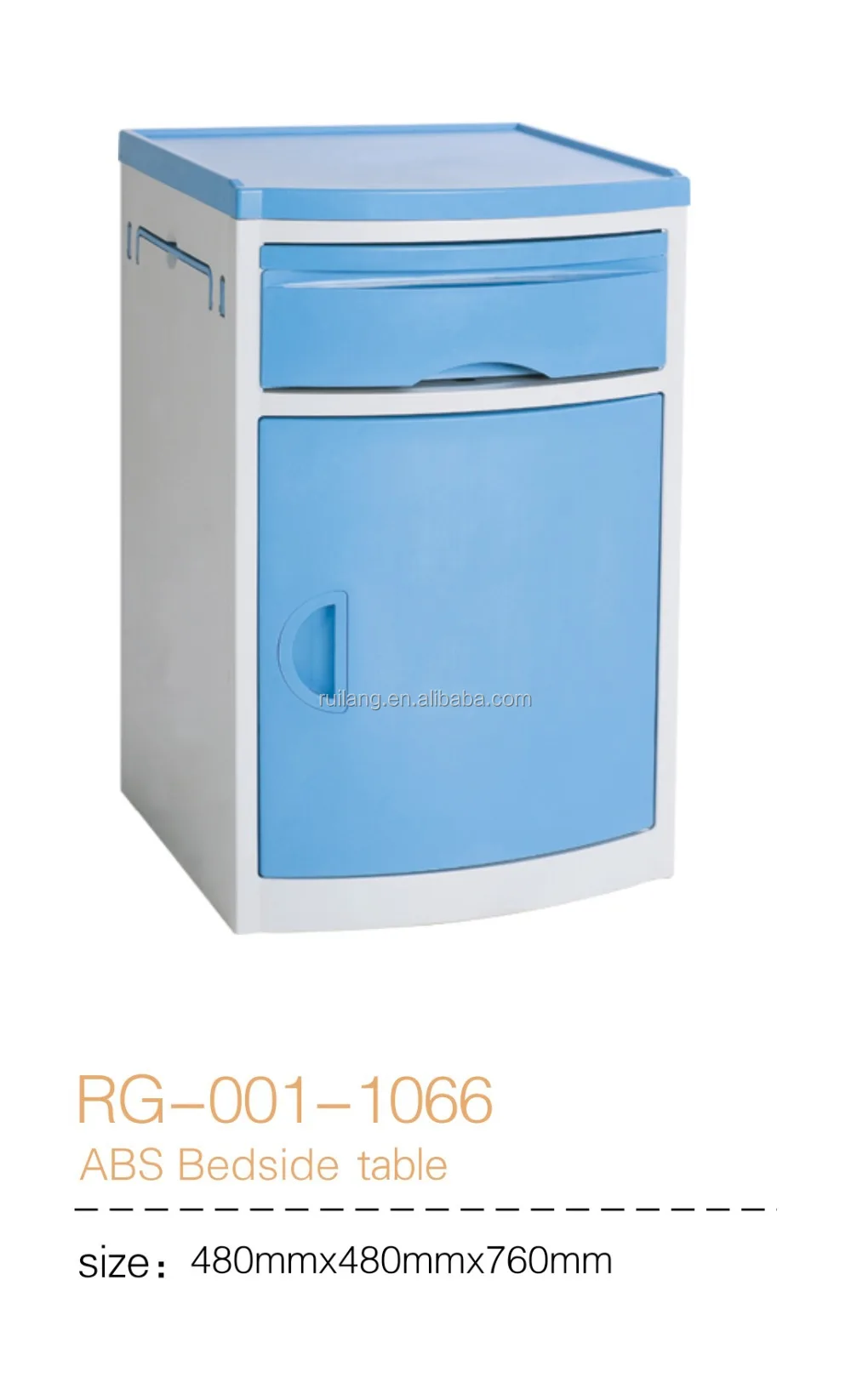 High Quality Abs Plastic Hospital Bedside Cabinet With Wheels