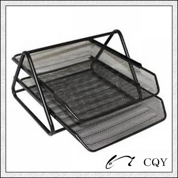 Metal Mesh Desk Paper Tray With 2 Layer On Alibaba Com