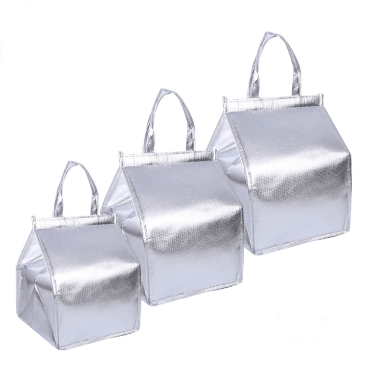 Cheap Custom Logo 4/6/8 Inch Non-woven Triangle Cake Insulation Bag Aluminum Foil Seafood Cooler Bag