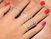 SR0644 Exquisite Black Gold Plated Micro Pave woman's knuckle ring jewelry