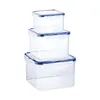 home usage kitchen storage A4011 Transparent plastic food storage boxes with lock