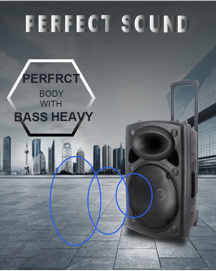 Usb Pa System Speaker Box Waterproof Karaoke 15 Inch Speaker Woofer