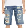 wholesale custom Fashion 100% cotton mens regular fit distressed denim jeans shorts