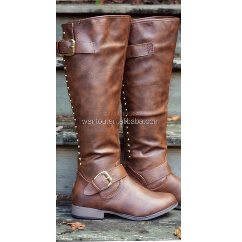 womens flat bottom boots
