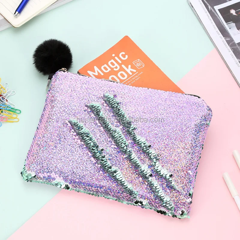 fuzzy makeup bag