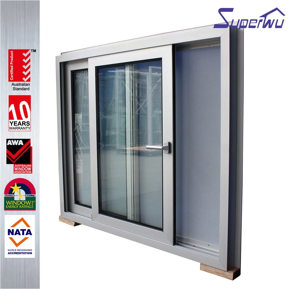 AS2047 NFRC aluminium windows double glazing sliding window doors / sliding plastic window track