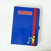Personalized Cute A5 Hardcover Grid Notebook With Metal Clip On Elastic Strap