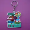 pvc 3d scandinavian explorer figure keyrings, custom 3D soft rubber viking characteristic key chains