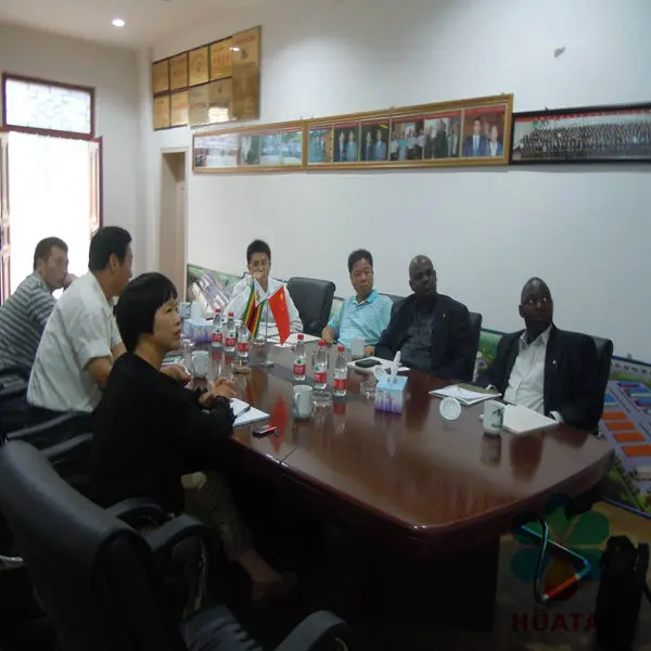 Africa customers come to my company to negotiate the corn processing project