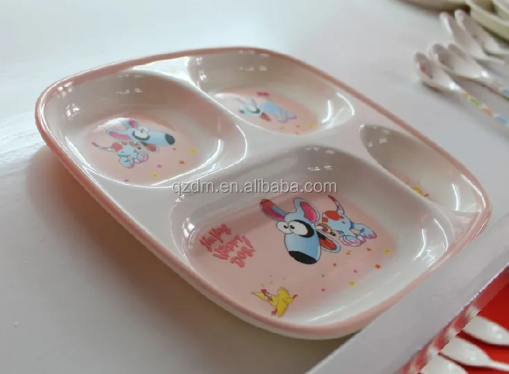 Kids 4 Divide Plastci four Dection Dinner Plate For Children