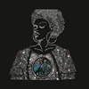 Afro Lady Rhinestone Transfer New Jack and Jill Hotfix Iron On
