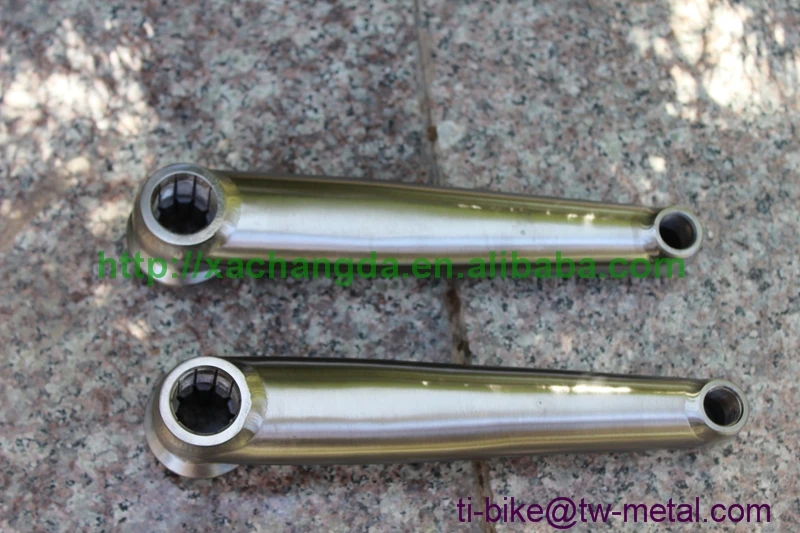 Custom Titanium Bicycle Isis Crank Sets Xacd Made Titanium Bike Crank