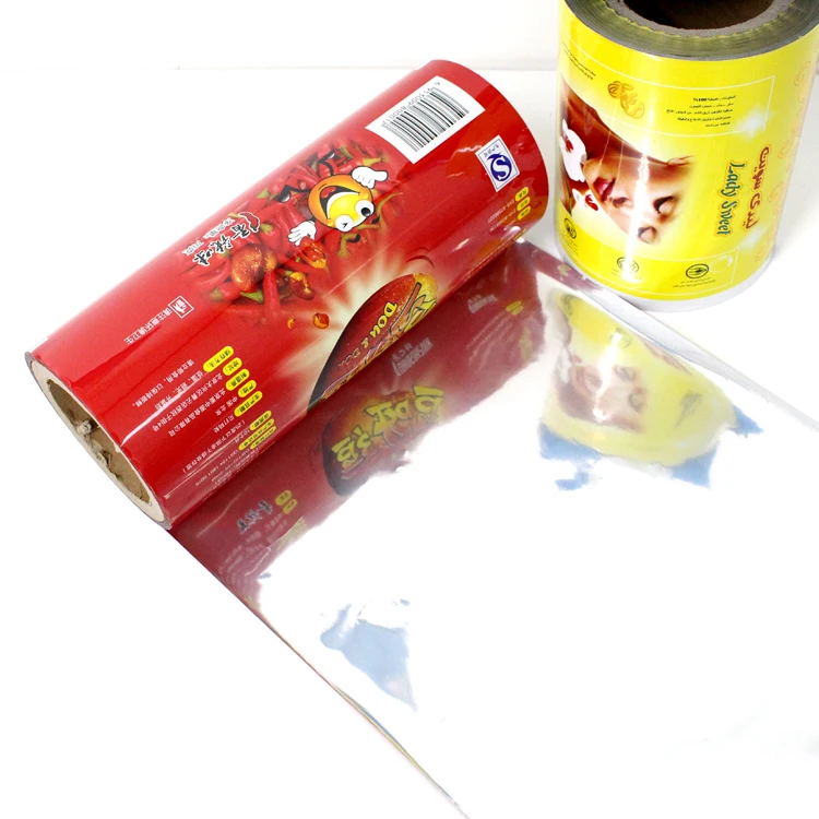 OEM/ODM automatic biodegradable sachet food grade plastic aluminum foil laminated roll film for snacks packaging