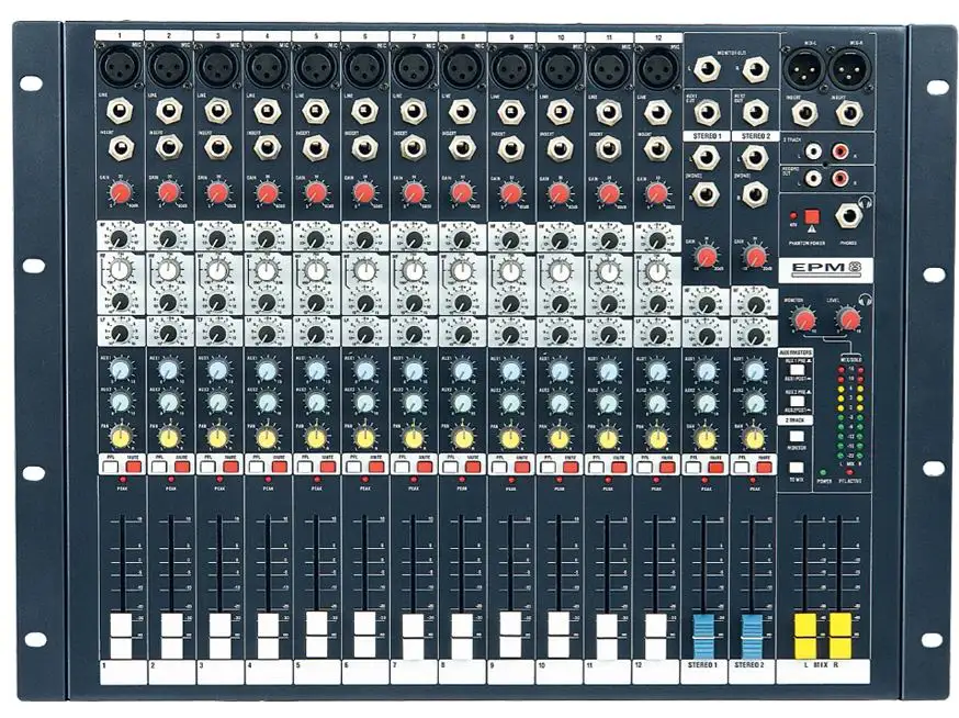 Профессиональный стереофонический аудиомикшер EPM12.